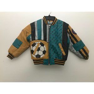 Vintage Bermuda Triangle Boys L Soccer Coat Jacket *15